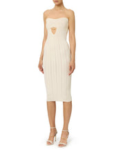 Load image into Gallery viewer, Dress in ribbed knit fabric with openwork details
