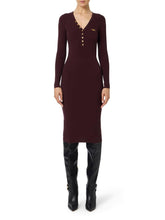 Load image into Gallery viewer, Dress in ribbed knit fabric with breast pocket
