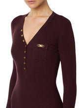 Load image into Gallery viewer, Dress in ribbed knit fabric with breast pocket
