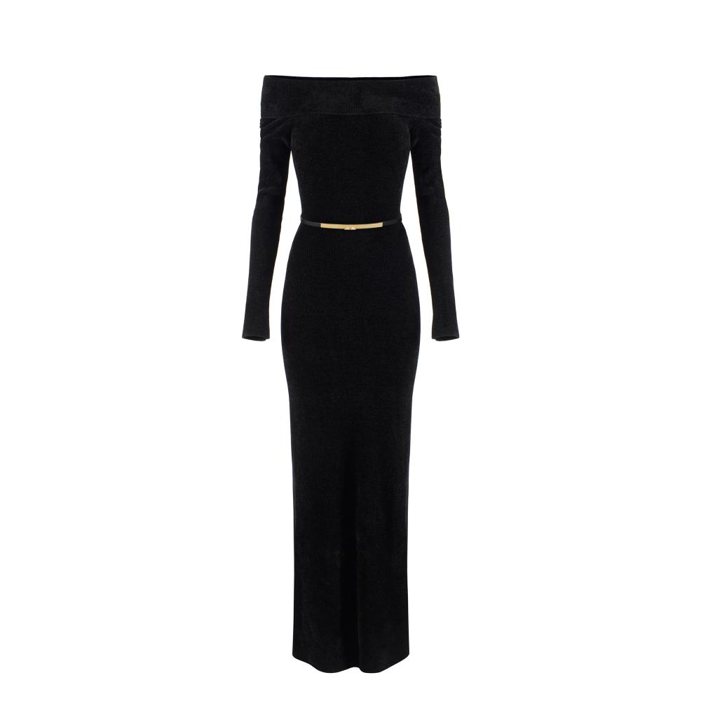 Red Carpet chenille dress with belt