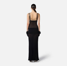 Load image into Gallery viewer, Red Carpet knit dress with transparency details

