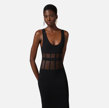 Load image into Gallery viewer, Viscose dress with corset cuts

