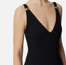 Load image into Gallery viewer, Red Carpet lurex knit dress with flounce
