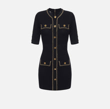 Load image into Gallery viewer, Viscose mini dress with chain
