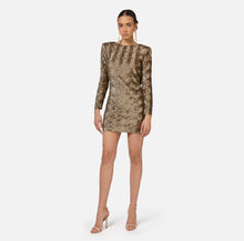 Load image into Gallery viewer, Sequin-embroidered tulle boxy mini-dress
