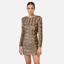 Load image into Gallery viewer, Sequin-embroidered tulle boxy mini-dress
