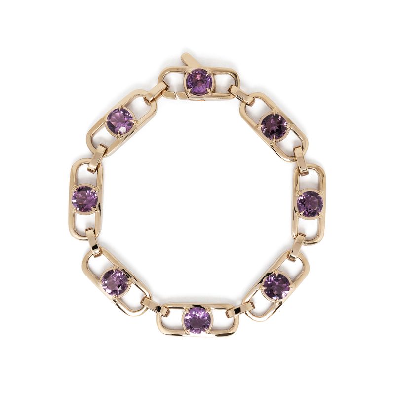 18k white gold bracelet with Amethyst