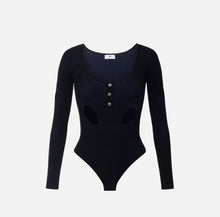 Load image into Gallery viewer, Viscose-blend bodysuit with cut-outs
