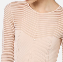 Load image into Gallery viewer, Bodysuit in viscose fabric with herringbone pattern
