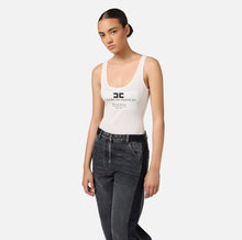 Load image into Gallery viewer, Mesh stitch bodysuit in viscose fabric with inlay
