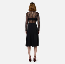 Load image into Gallery viewer, Bodysuit in flocked tulle with diagonal pattern
