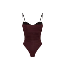 Load image into Gallery viewer, Stretch jersey bodysuit with draping
