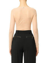 Load image into Gallery viewer, Bodysuit in jacquard tulle fabric with snake pattern
