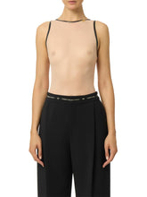 Load image into Gallery viewer, Bodysuit in tulle fabric with vinyl details
