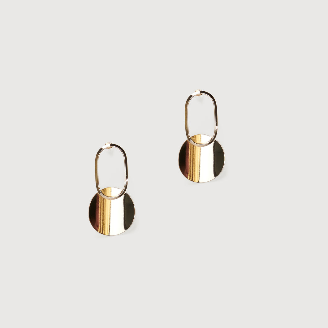 Aluminium and brass earrings
