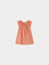 Load image into Gallery viewer, Goldina fuffled neck dress made with Liberty fabrics
