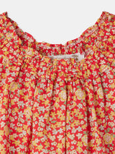 Load image into Gallery viewer, Goldina fuffled neck dress made with Liberty fabrics
