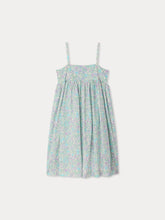 Load image into Gallery viewer, Passion dress smocked and embroidered in Liberty fabric in organic cotton

