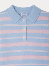 Load image into Gallery viewer, Bonpoint x Guest in Residence Louie unisex polo neck sweater cashmere in blue
