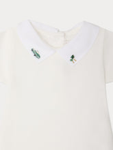 Load image into Gallery viewer, Hand-embroidered Juillet bodysuit in organic cotton
