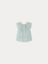 Load image into Gallery viewer, Laurie blouse smocked and hand-embroidered in Liberty organic cotton fabric
