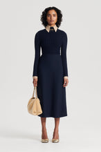 Load image into Gallery viewer, C4262330-CREPE-KNIT-DAISY-DRESS-NAVY-SCANLANTHEODORE-2_1711515756
