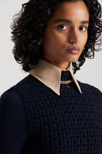 Load image into Gallery viewer, C4262330-CREPE-KNIT-DAISY-DRESS-NAVY-SCANLANTHEODORE-6_1711516050
