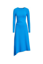 Load image into Gallery viewer, C4262331-CREPE-KNIT-DRAPE-GATHER-DRESS-SAPPHIRE-SCANLANTHEODORE-0_1709679621
