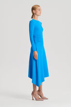 Load image into Gallery viewer, C4262331-CREPE-KNIT-DRAPE-GATHER-DRESS-SAPPHIRE-SCANLANTHEODORE-4_1709851930
