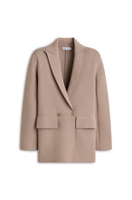 Load image into Gallery viewer, CREPE KNIT TAILORED BLAZER - OAT
