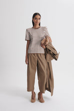 Load image into Gallery viewer, C6262465-CREPE-KNIT-STRIPE-TSHIRT-WHISKEY-SCANLANTHEODORE-3_1770680628
