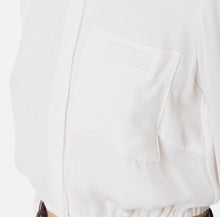 Load image into Gallery viewer, Cropped blouse in georgette fabric elastic
