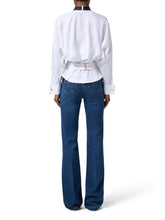 Load image into Gallery viewer, Cotton poplin shirt with tie
