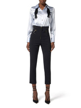 Load image into Gallery viewer, Silk satin blouse with bow tie
