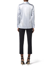 Load image into Gallery viewer, Silk satin blouse with bow tie
