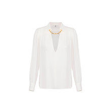 Load image into Gallery viewer, Blouse in georgette fabric with jewel detail
