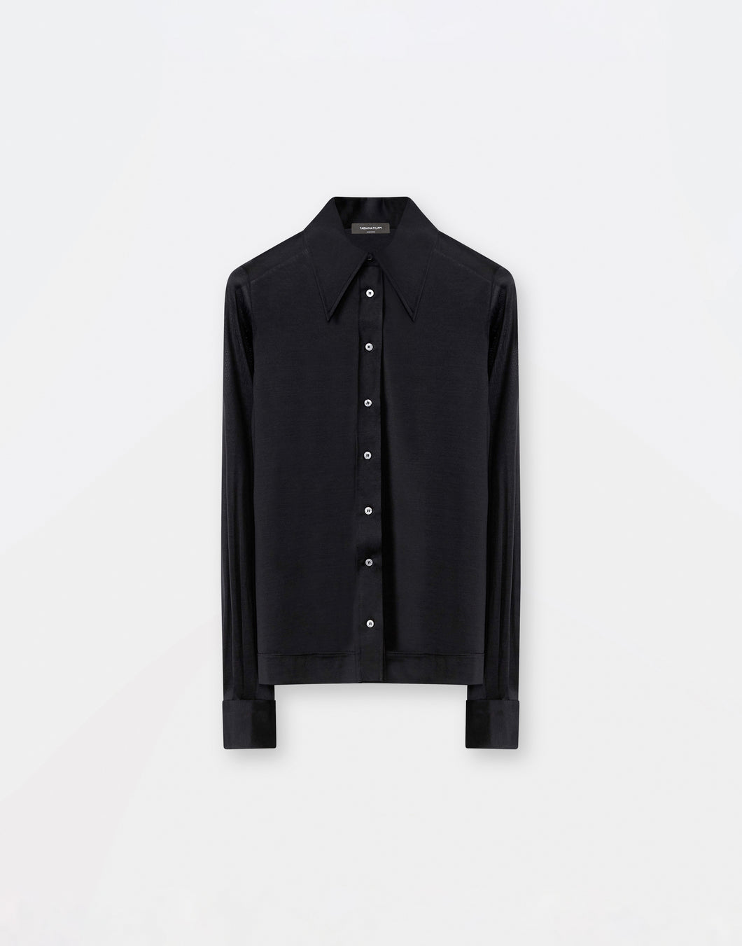 Silk jersey shirt, black