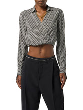 Load image into Gallery viewer, Georgette shirt with geometric print
