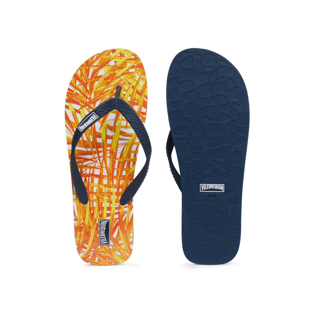 Beach Flip Flops Palm Leaves