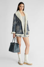 Load image into Gallery viewer, Embroidery  Double Breast Shearling Coat
