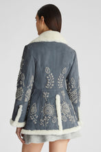 Load image into Gallery viewer, Embroidery  Double Breast Shearling Coat
