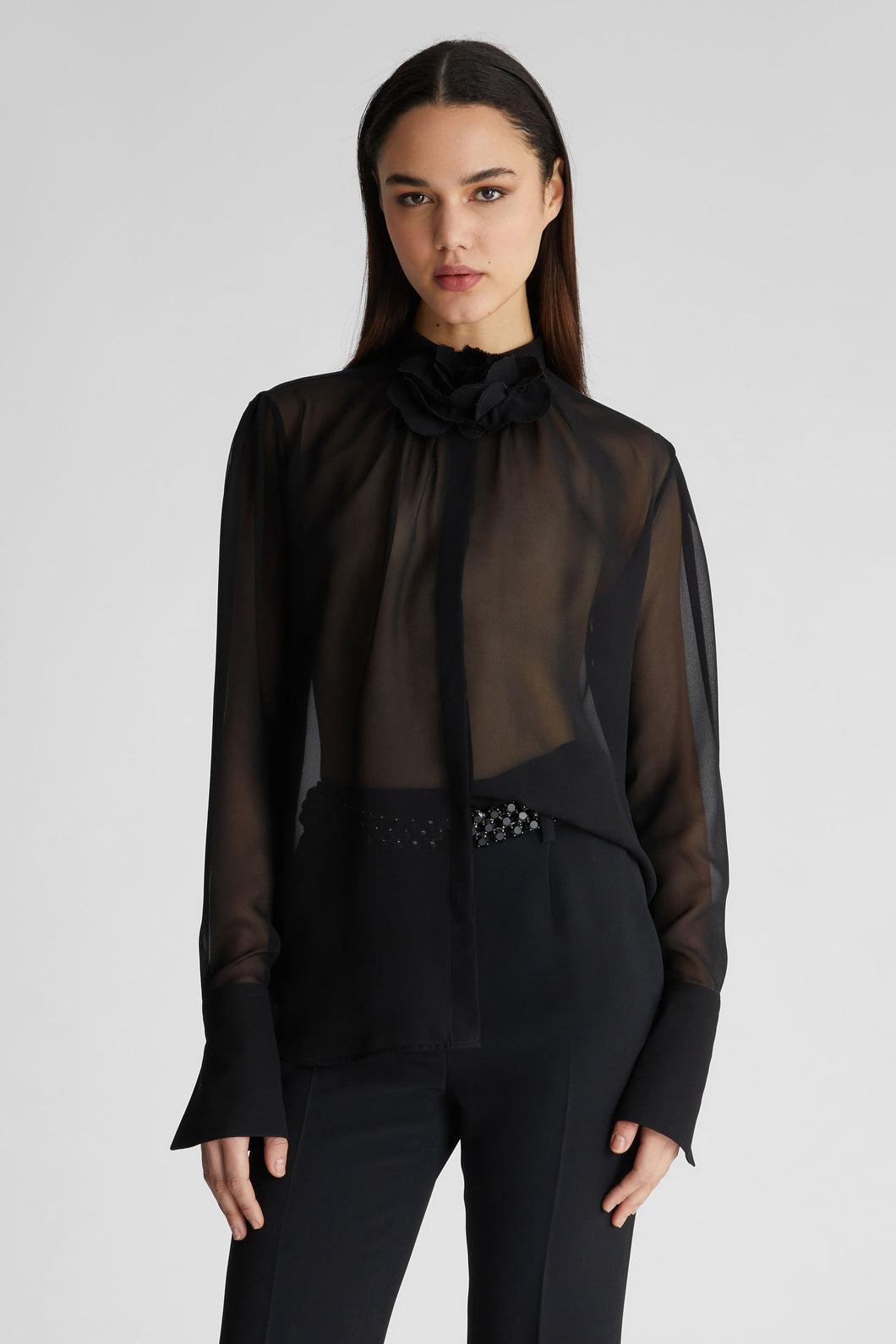 Long Sleeved Shirt with Rose