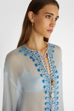 Load image into Gallery viewer, Kaftan shirt with ethnic embroidery
