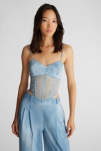 Load image into Gallery viewer, Denim print bustier
