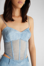 Load image into Gallery viewer, Denim print bustier

