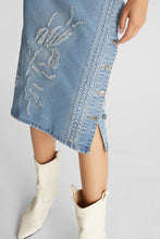 Load image into Gallery viewer, Denim longuette skirt
