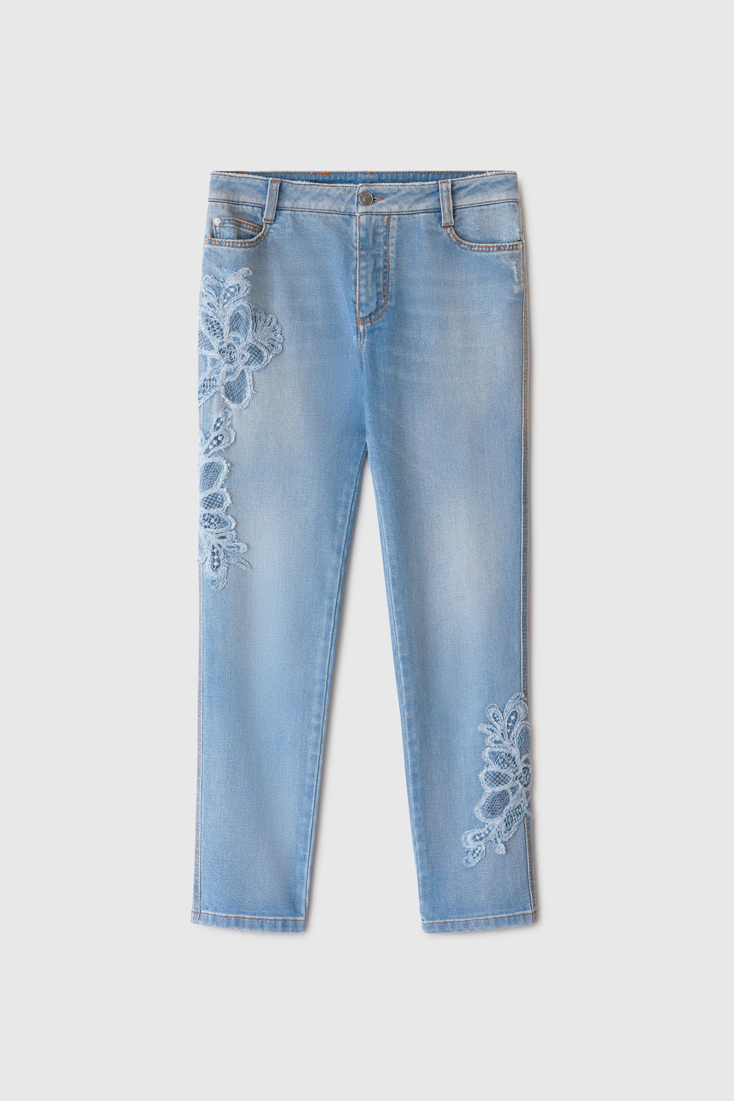 Skinny jeans with lace