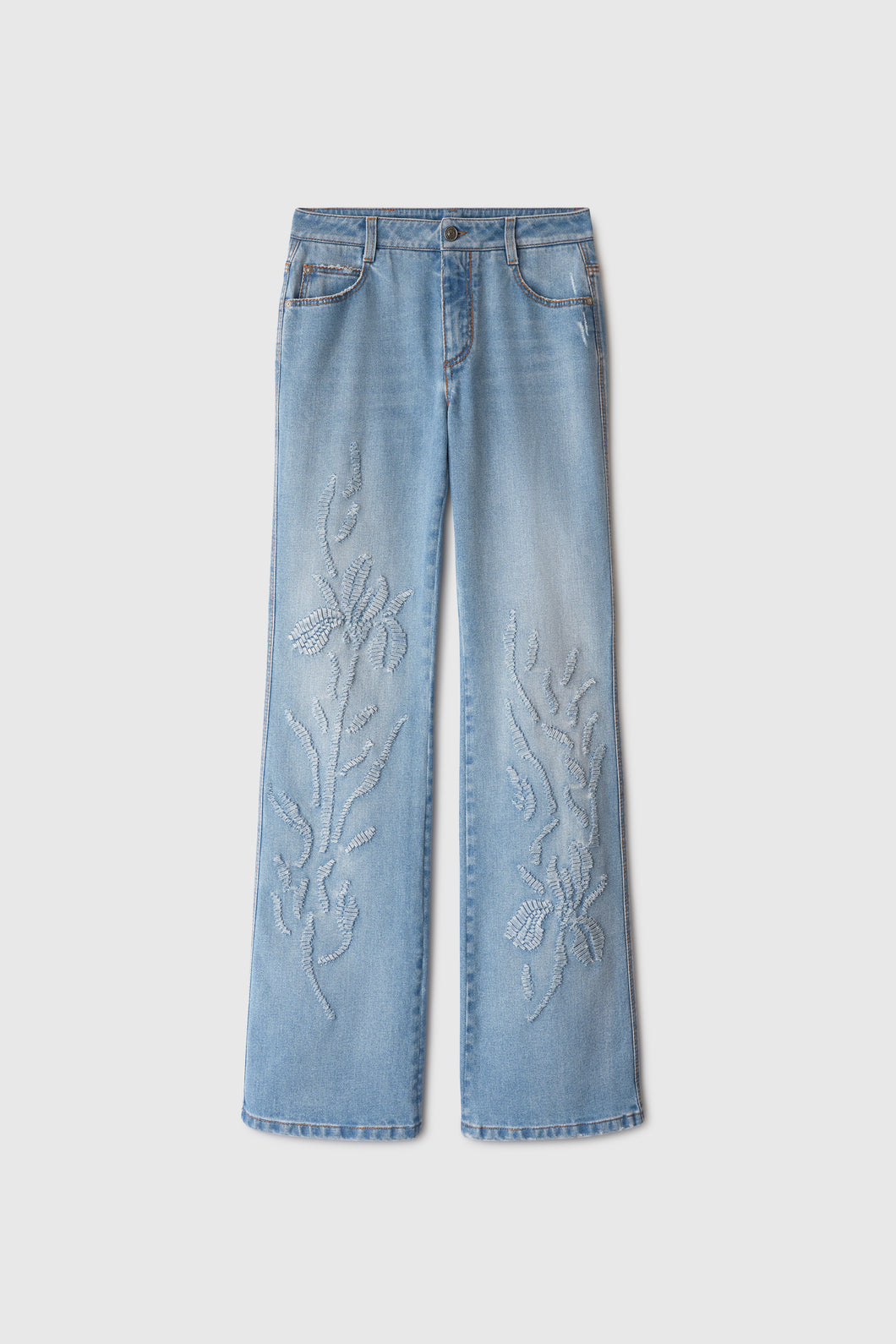 Embroidered bootcut jeans