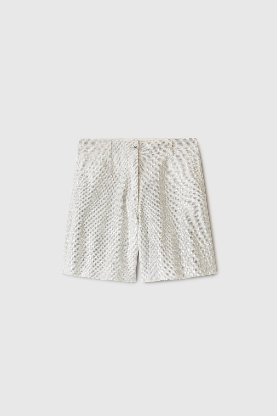 Bermuda shorts with micro studs