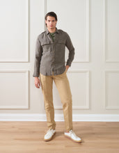 Load image into Gallery viewer, GARMENT DYED LINEN MILITARY SHIRT
